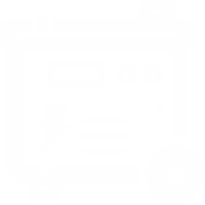 Icono de generador eléctrico blanco