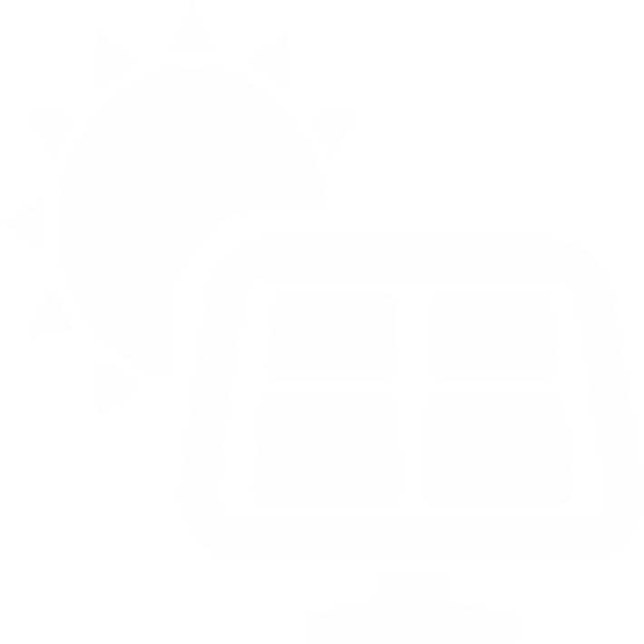 Icono de energía solar blanco